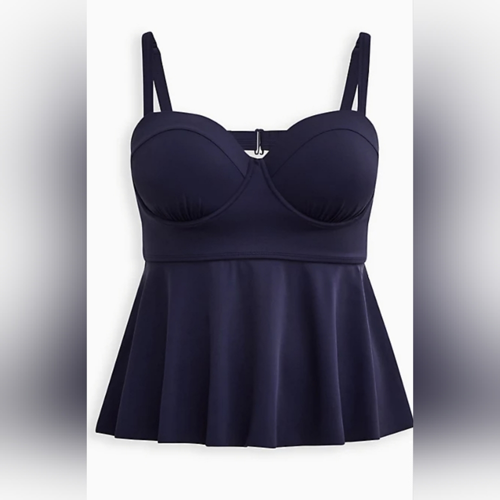 Torrid Underwire Peplum Swim Top